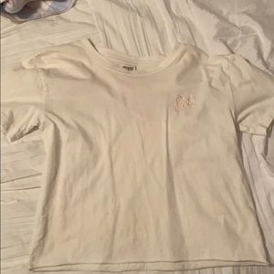 PINK short sleeve crop top